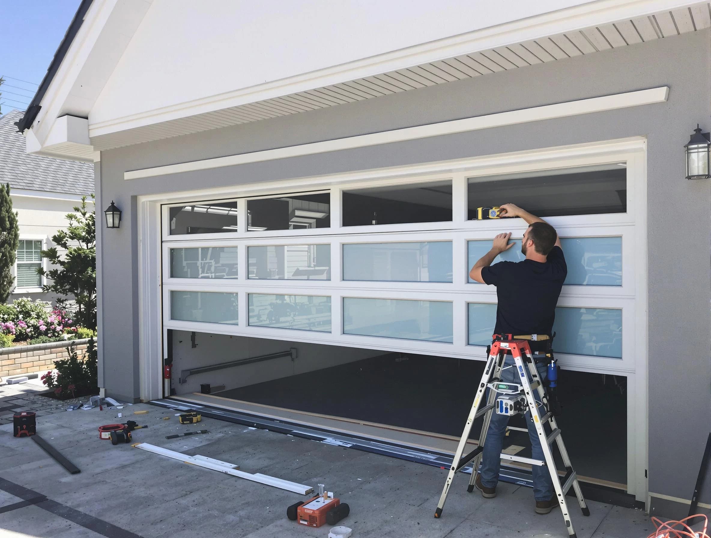 Castle Pines Village Garage Door Repair team performing garage door replacement in Castle Pines Village
