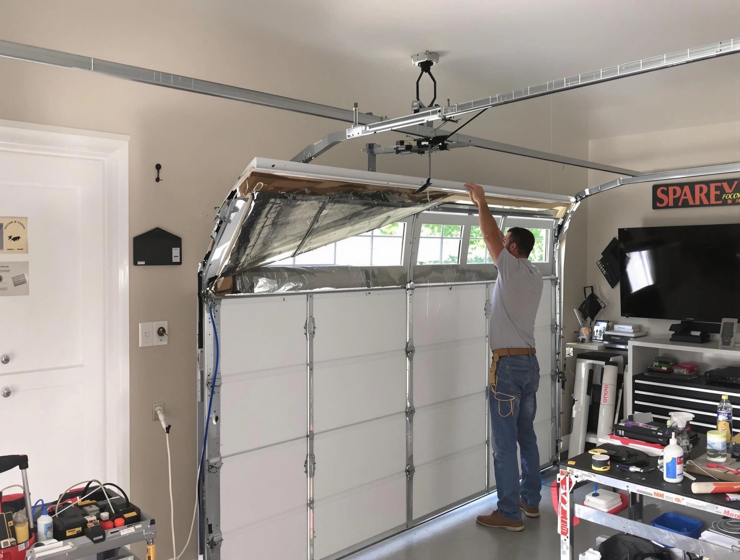 Garage door section replacement by Castle Pines Village Garage Door Repair in Castle Pines Village