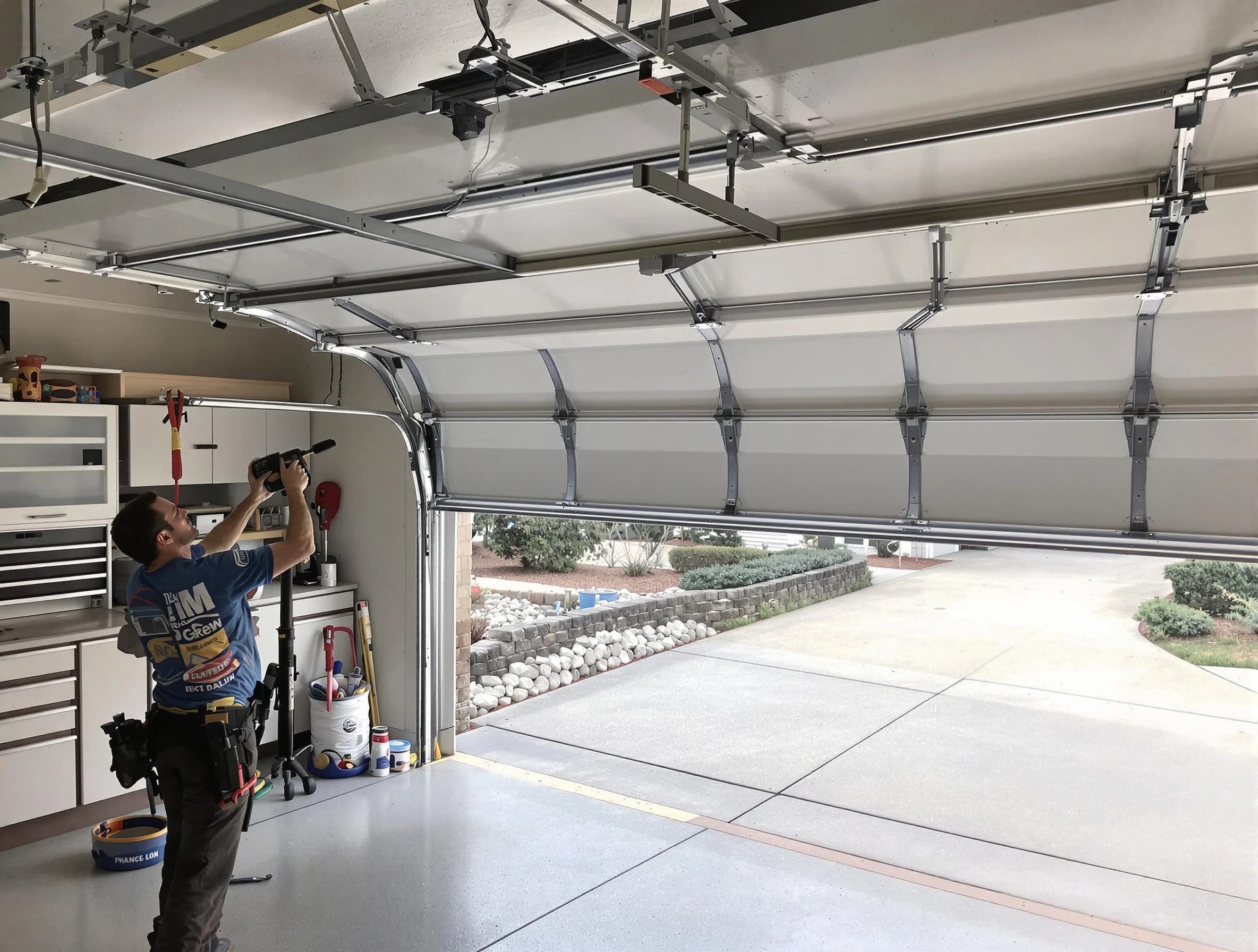 Garage door track repair service by Castle Pines Village Garage Door Repair in Castle Pines Village