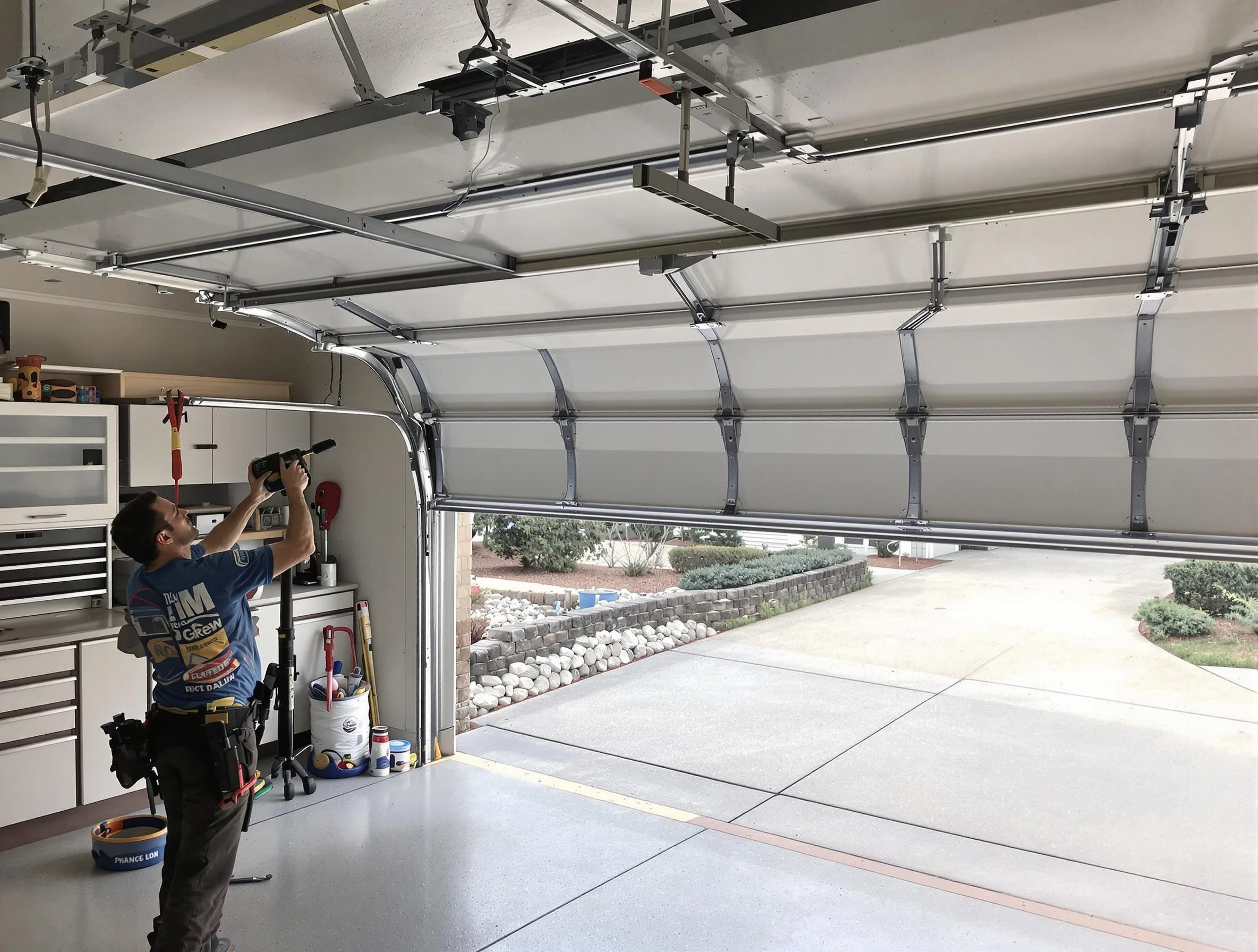 Garage door track repair service by Castle Pines Village Garage Door Repair in Castle Pines Village